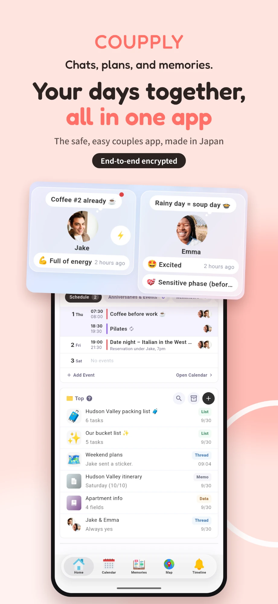 COUPPLY: chats, plans, and memories. Your days together, all in one app