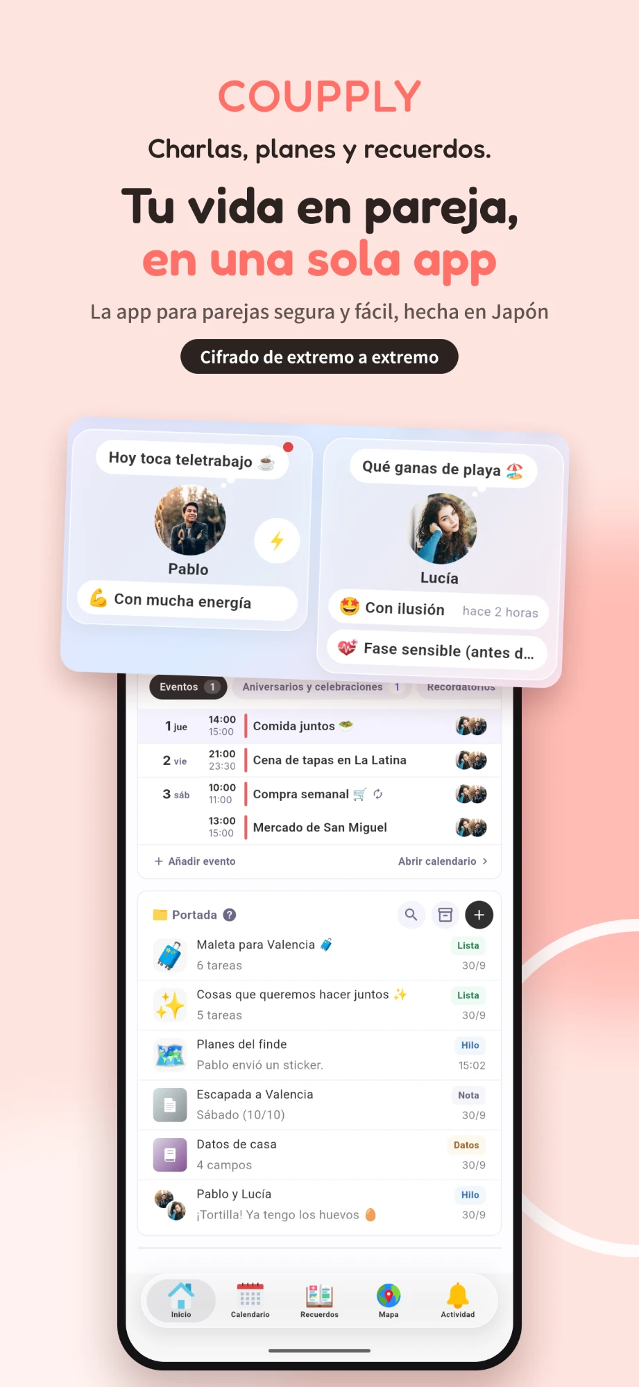 COUPPLY: charlas, planes y recuerdos. Tu vida en pareja, en una sola app