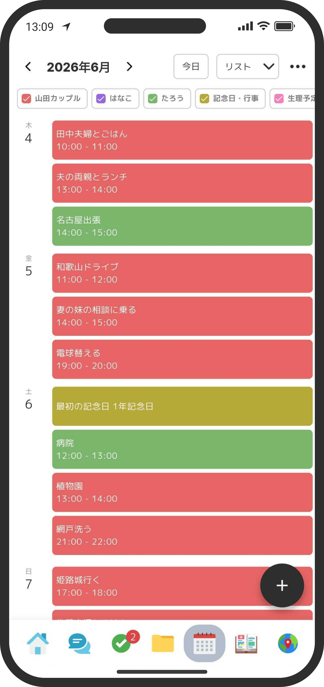 List view
